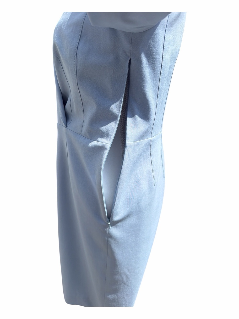 Worth New York |Powder Blue |Sheath Dress |Size 6 |Blazer Neckline - Picture 5 of 13